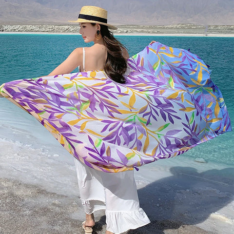 Stylish Women's Scarf - Dual-Use Cotton Shawl
