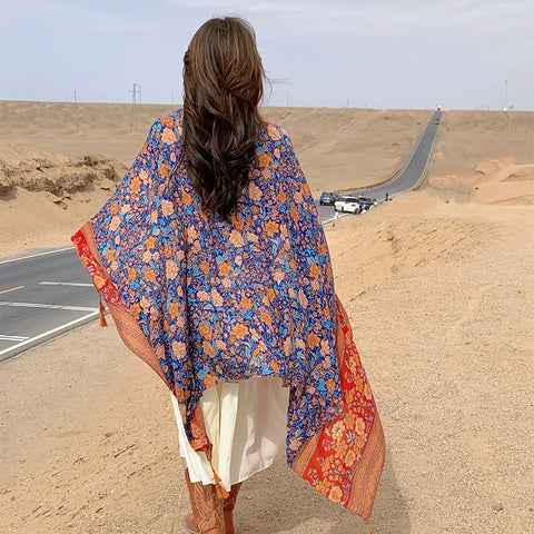 Stylish Women's Scarf - Dual-Use Cotton Shawl