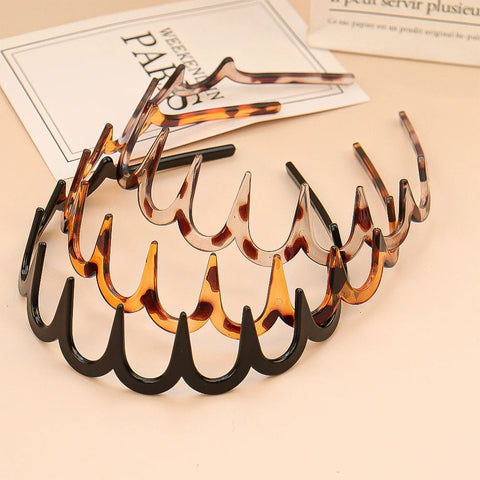 Korean Women Hair Comb Non-Slip Headband - U Shape Hair Hoops with Fixed Teeth