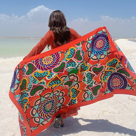 Stylish Women's Scarf - Dual-Use Cotton Shawl