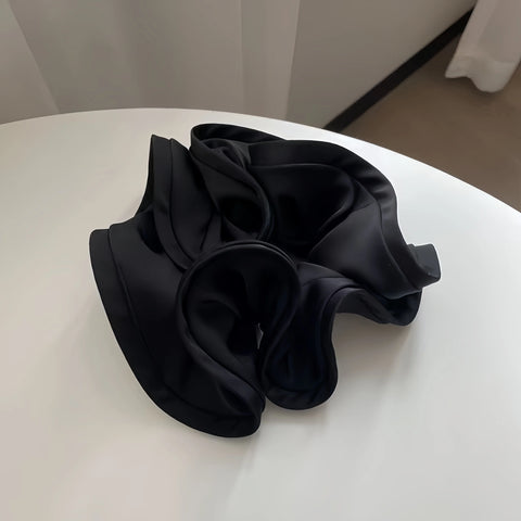 Korean Big Hair Tie Ribbon Scrunchies - Elegant Satin Elastic Hair Accessories for Women