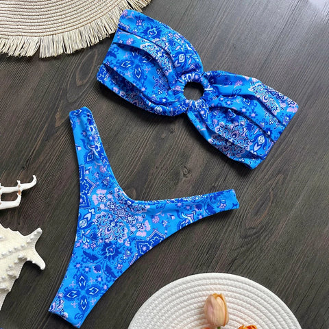 Para Praia Thong Bikini 2025 - 13 Colors Brazilian Bandeau Swimwear for Women