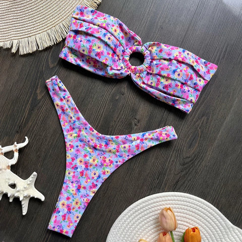 Para Praia Thong Bikini 2025 - 13 Colors Brazilian Bandeau Swimwear for Women