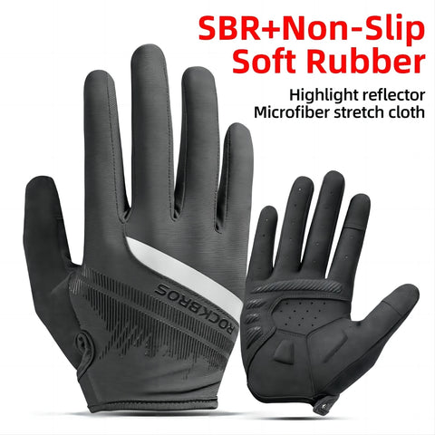 ROCKBROS Men's Cycling Gloves - Shockproof & Breathable for MTB & Motorcycle