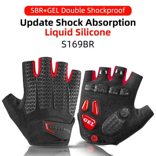 ROCKBROS Touchscreen Fiets Handschoenen - GEL Pad Schokbestendige Halve Vinger Wanten voor MTB en Fiets