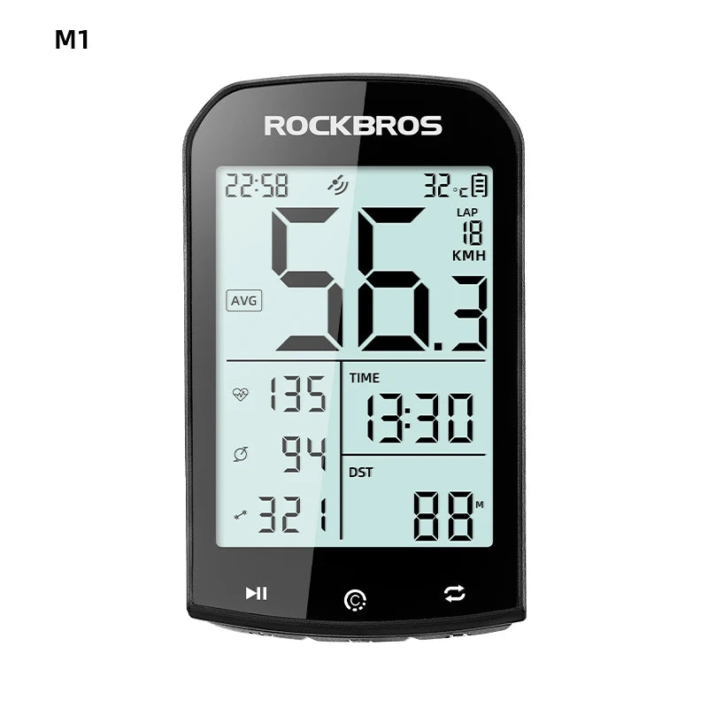 ROCKBROS Bicycle Computer GPS 5.0 - Waterproof Wireless Speedometer & Bike Accessories