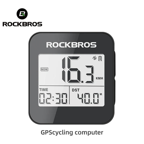 ROCKBROS GPS Bike Computer - Waterproof Speedometer for Road and MTB Cyclists