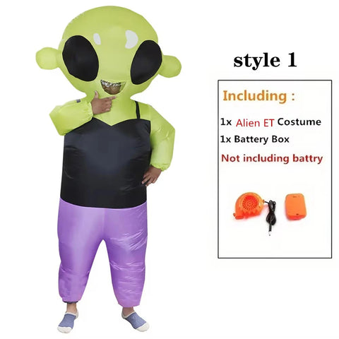 ET Alien Inflatable Suit - Scary Green Alien Costume