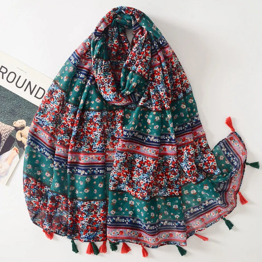 Luxury Cotton Scarf for Women - Stylish Large Shawl