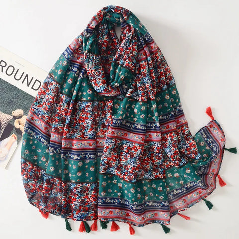 Luxury Cotton Scarf for Women - Stylish Large Shawl