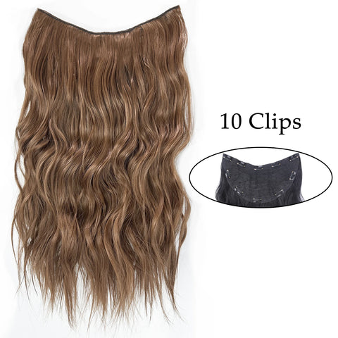 Synthetische 5 Clip-in haarextensies - Lang steil haarstuk 