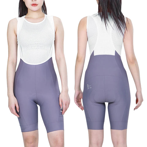 INBIKE Women's High Waist Cycling Bib Shorts with 3D Padding and Pockets