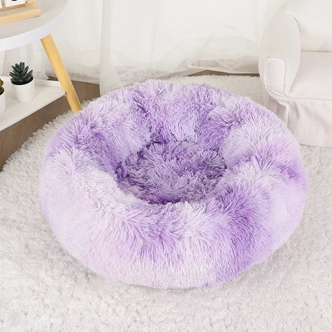 Pluche ronde donut hondenmand - Gezellig en stijlvol bed voor middelgrote tot grote huisdieren