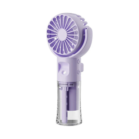 Portable Water Mist Fan - Mini Handheld USB Charging, 4 Speeds, Neck Spray Fan