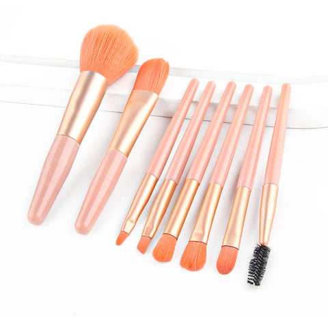 8/10/12 PCS Makeup Brushes Eyeshadow Rouge Liquid Foundation Brushes Mini Cosmetic Tools Professional Soft Synthetic Hair Brush