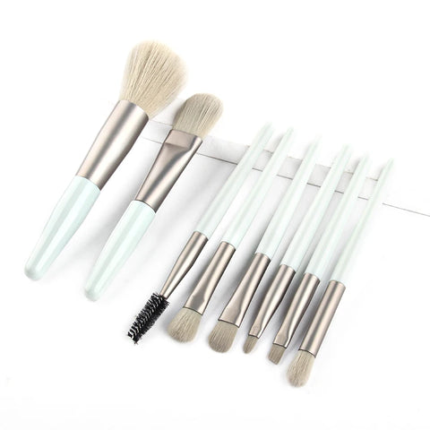8/10/12 PCS Makeup Brushes Eyeshadow Rouge Liquid Foundation Brushes Mini Cosmetic Tools Professional Soft Synthetic Hair Brush