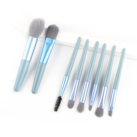 8/10/12 PCS Makeup Brushes Eyeshadow Rouge Liquid Foundation Brushes Mini Cosmetic Tools Professional Soft Synthetic Hair Brush
