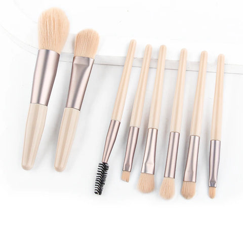 8/10/12 PCS Makeup Brushes Eyeshadow Rouge Liquid Foundation Brushes Mini Cosmetic Tools Professional Soft Synthetic Hair Brush