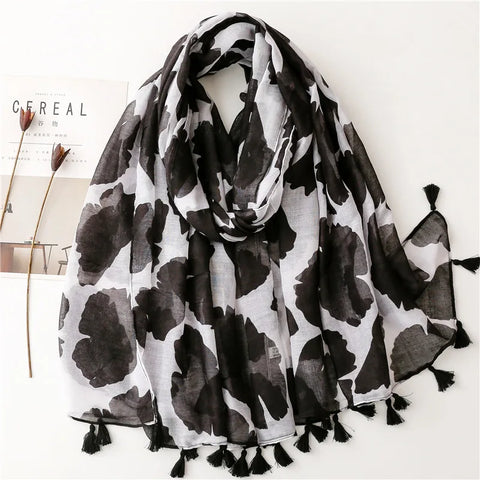 Luxury Cotton Scarf for Women - Stylish Large Shawl
