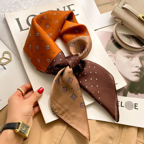 Luxury 2023 Silk Square Scarf for Women