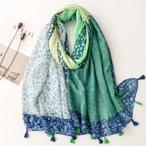 Luxury Cotton Scarf for Women - Stylish Large Shawl