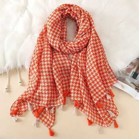 Luxury Cotton Scarf for Women - Stylish Large Shawl