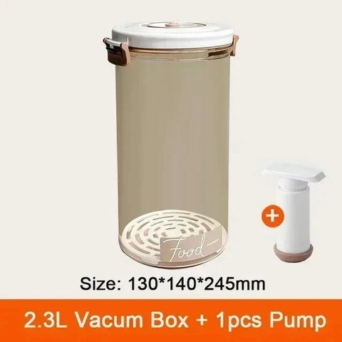 Vacuüm voedselbewaardoos met vacuümpomp - grote vershoudcontainer