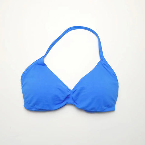 NCLAGEN Strappy Bra Gym Top for Women – High Support Seamless Halter Sports Bra with Pads