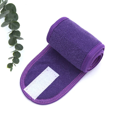 Adjustable Women’s Spa Facial Yoga Headband – Soft Toweling Hair Makeup Accessory