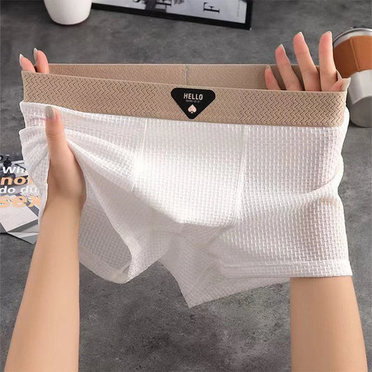 Men's Boxer Shorts Ice Silk Underwear - Plus Size