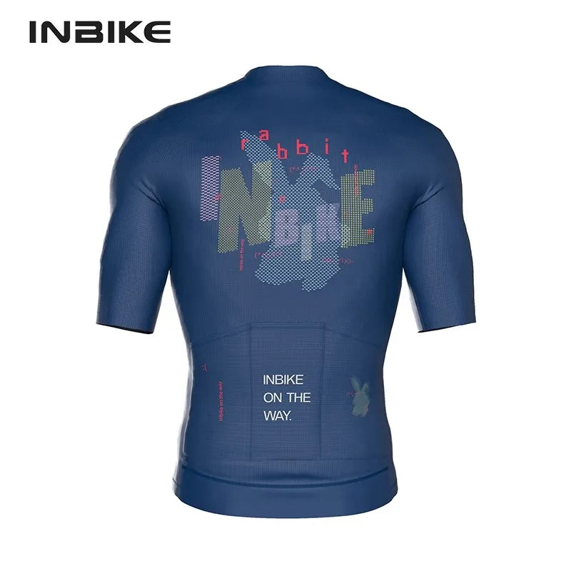 INBIKE Men's Summer Cycling Jersey - Quick-Dry Short Sleeve Bicycle Top for Road and MTB