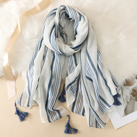 Luxury Cotton Scarf for Women - Stylish Large Shawl