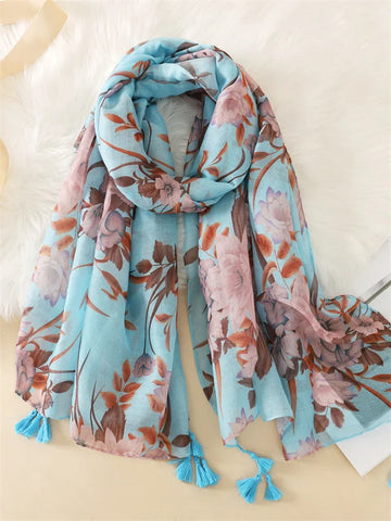 Luxury Cotton Scarf for Women - Stylish Large Shawl