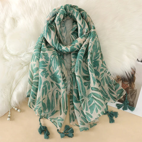 Luxury Cotton Scarf for Women - Stylish Large Shawl