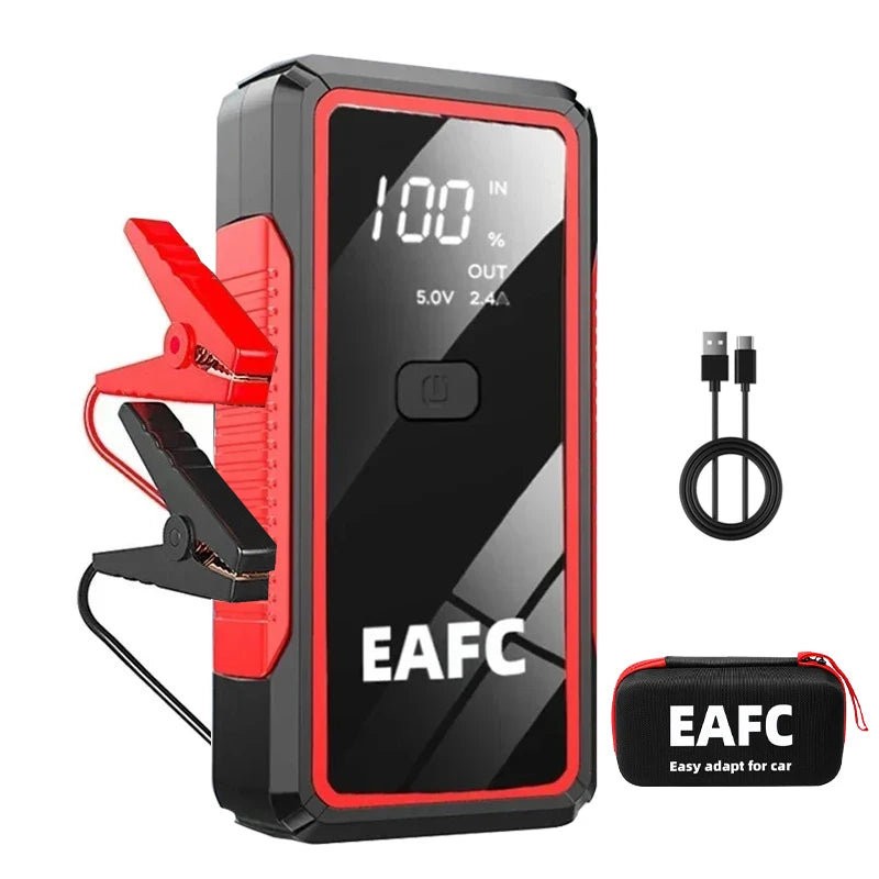 EAFC 2000A Portable Car Jump Starter and Power Bank - 20000 mAh Battery Booster for 12V Diesel and Gas Vehicles