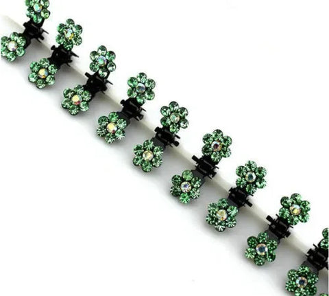 6 stuks mini-haarspeldjes met strass - antislip bloemenhaaraccessoires voor vrouwen en meisjes