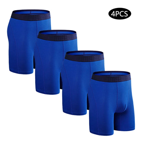 4 stuks Plus Size Lange Boxers voor Heren