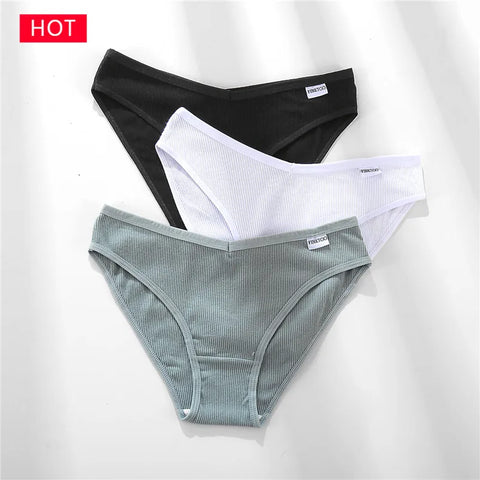 FINETOO 3-delige katoenen pantyset voor dames
