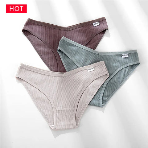 FINETOO 3-delige katoenen pantyset voor dames