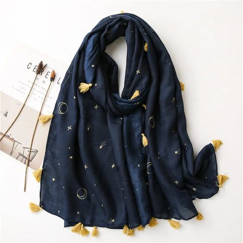 Luxury Cotton Scarf for Women - Stylish Large Shawl