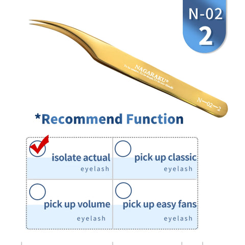 NAGARAKU Eyelash Extension Tweezers - Precision Stainless Steel Makeup Tool