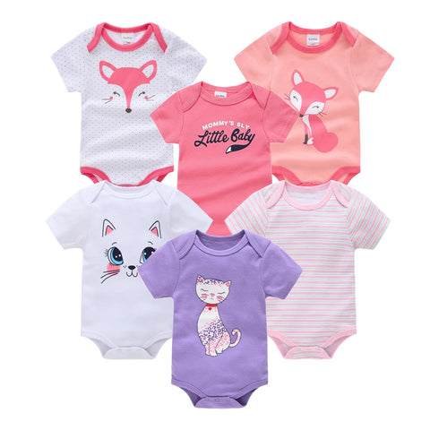 Kavkas Baby Girls Summer Bodysuits - 6 pcs