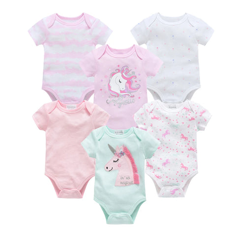 Kavkas Baby Girls Summer Bodysuits - 6 pcs