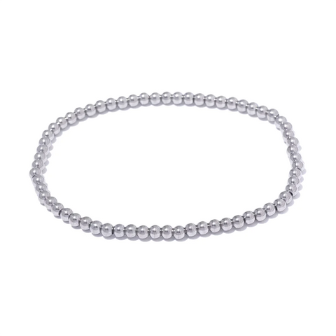 Yhpup Handmade Waterproof Stainless Steel Beads Bracelet for Men - Gold Color Jewelry
