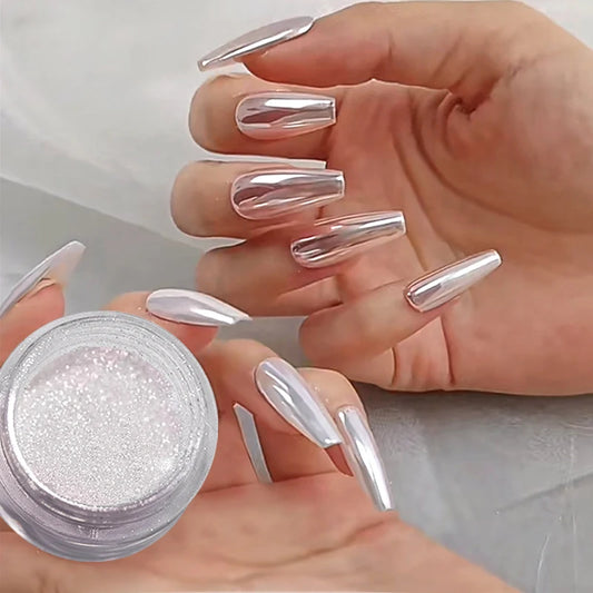 Pearl Aurora Nail Powder - Purple Pink Blue Chrome Glitter