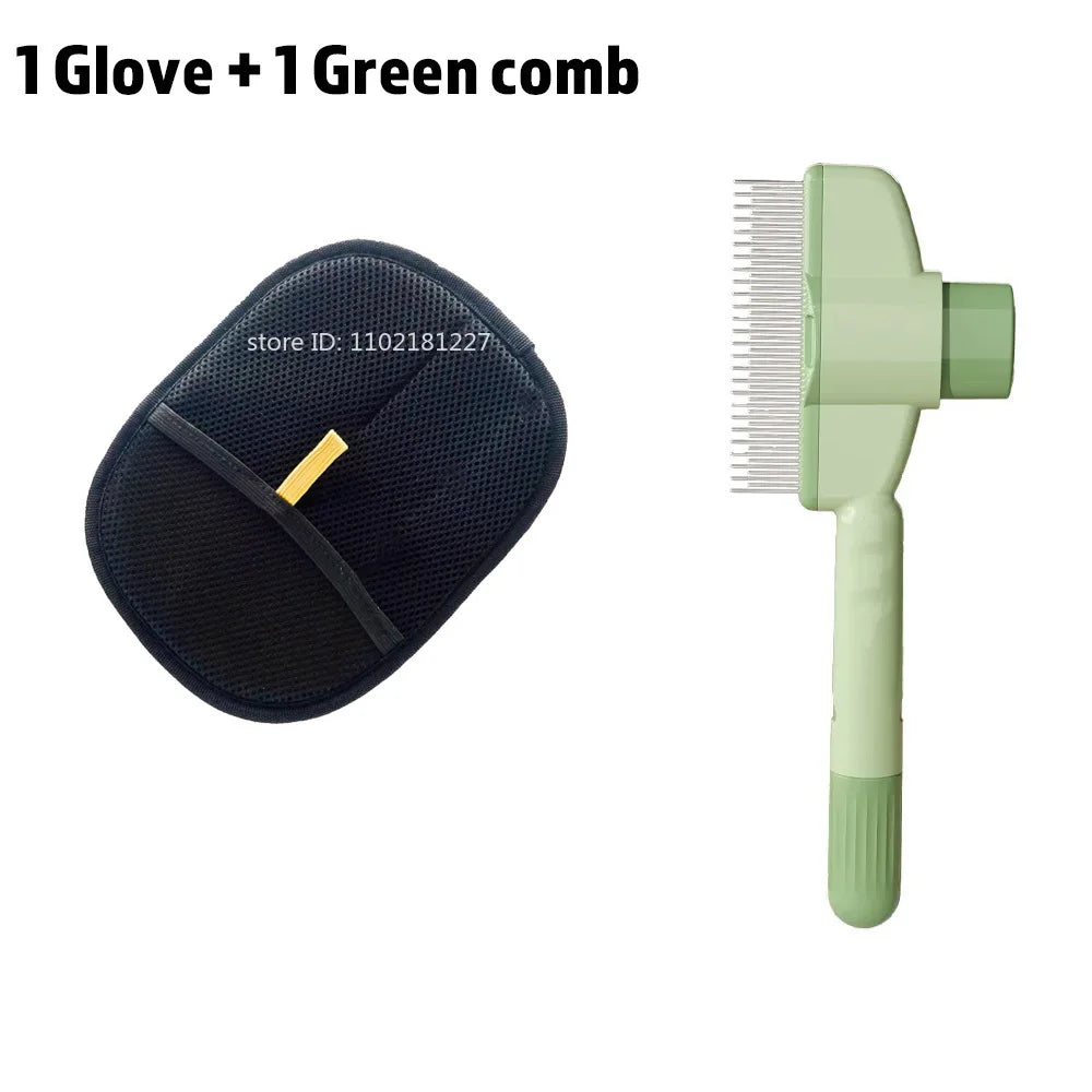 Cat and Dog Hair Remover Brush and Grooming Gloves Set