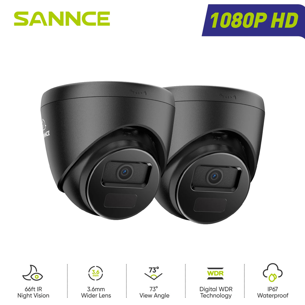 SANNCE 1080P TVI Outdoor Security Cameras