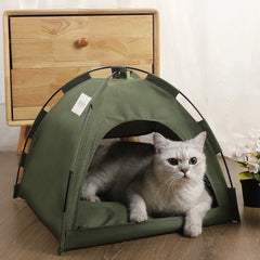 Cozy Clamshell Cat Tent Bed - Perfect for Your Feline Friend