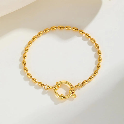 Elegant Paperclip Chain Choker Necklace for Women - Waterproof 18k Gold Plated Stainless Steel Pendant Jewelry