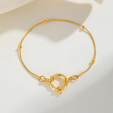 Elegant Paperclip Chain Choker Necklace for Women - Waterproof 18k Gold Plated Stainless Steel Pendant Jewelry